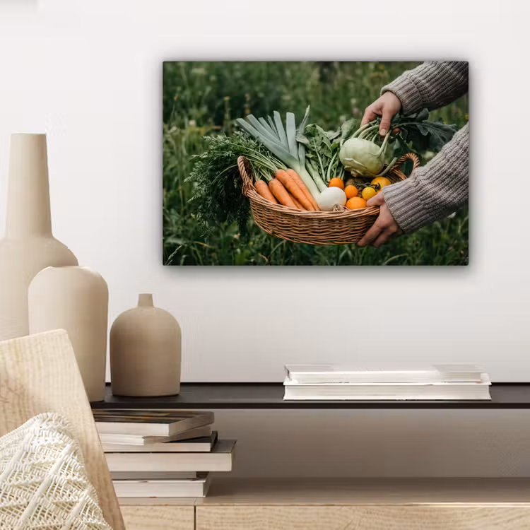 Veld - Groenten - Biologisch - Oogst canvas 2cm klein -sfeer6