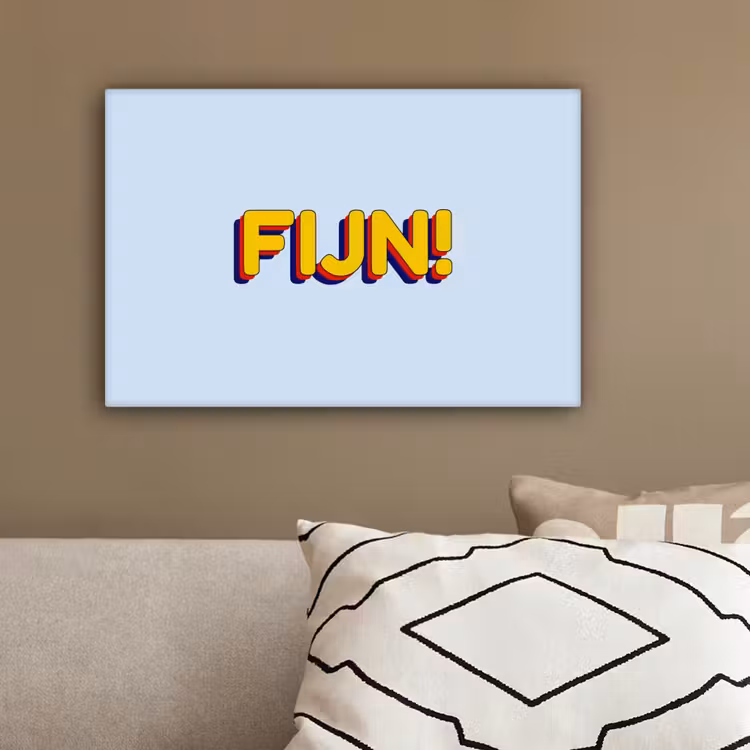 Fijn - Geel - Oranje canvas 2cm klein -sfeer3