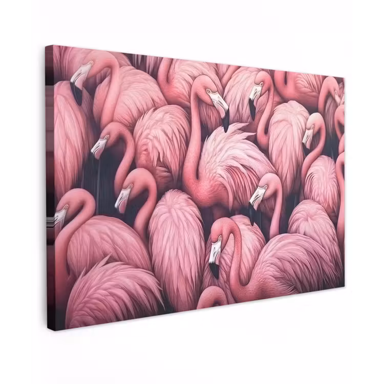 Flamingo - Roze - Dieren canvas 2cm klein -z3d