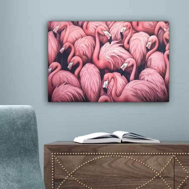 Flamingo - Roze - Dieren canvas 2cm klein -sfeer4