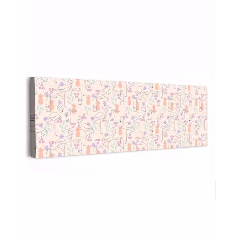 Flamingo - Toekan - Tropisch - Patroon canvas 2cm klein 828 -z3d