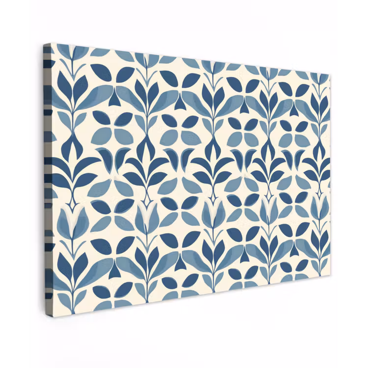 Flora - Modern - Blauw canvas 2cm klein 34 -z3d
