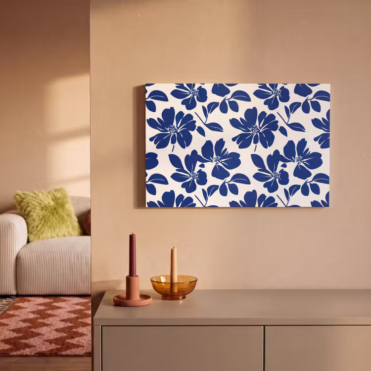 Floraal - Modern - Blauw canvas 2cm klein 34 -sfeer1