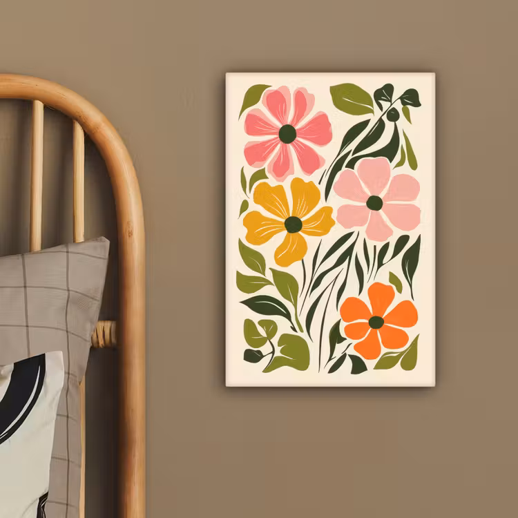 Bloemen - Speels - Kleurrijk canvas 2cm klein -sfeer3