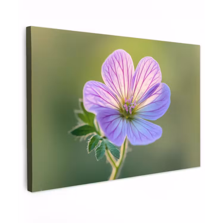 Bloem - Close up - Paars canvas 2cm klein -z3d