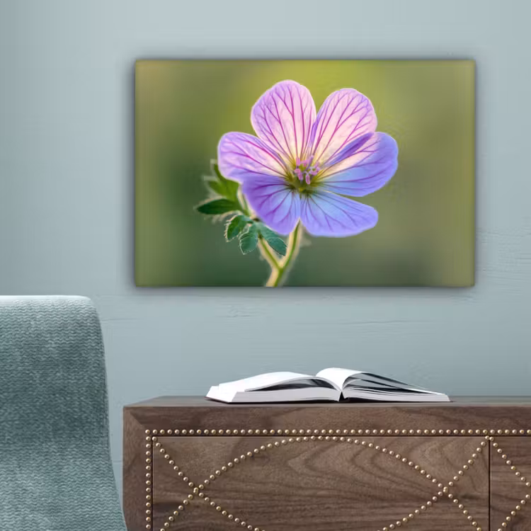 Bloem - Close up - Paars canvas 2cm klein -sfeer4