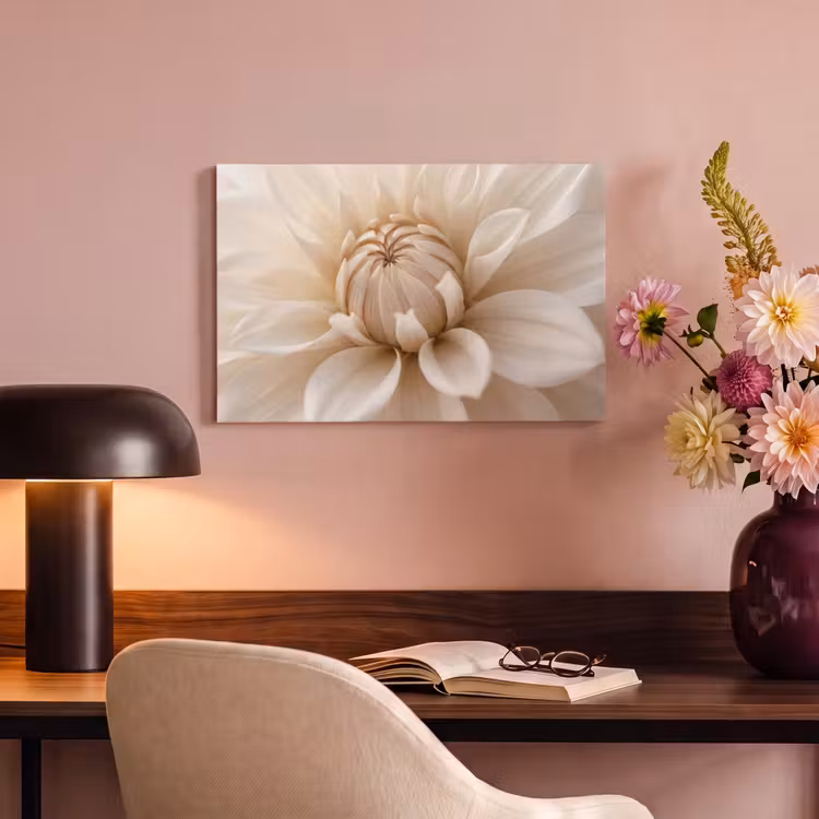 Bloem - Dahlia - Wit canvas 2cm klein -sfeer4