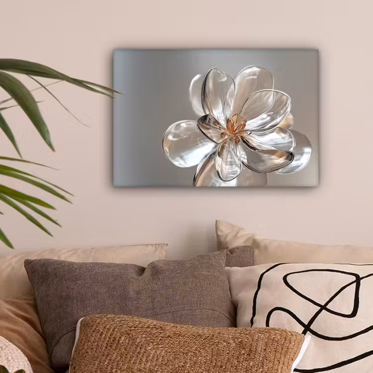 Bloem - Glazen - Doorzichtig canvas 2cm klein -sfeer1
