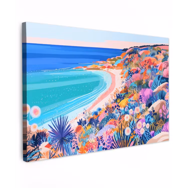 Bloemenweide - Zee - Zomers canvas 2cm klein -z3d
