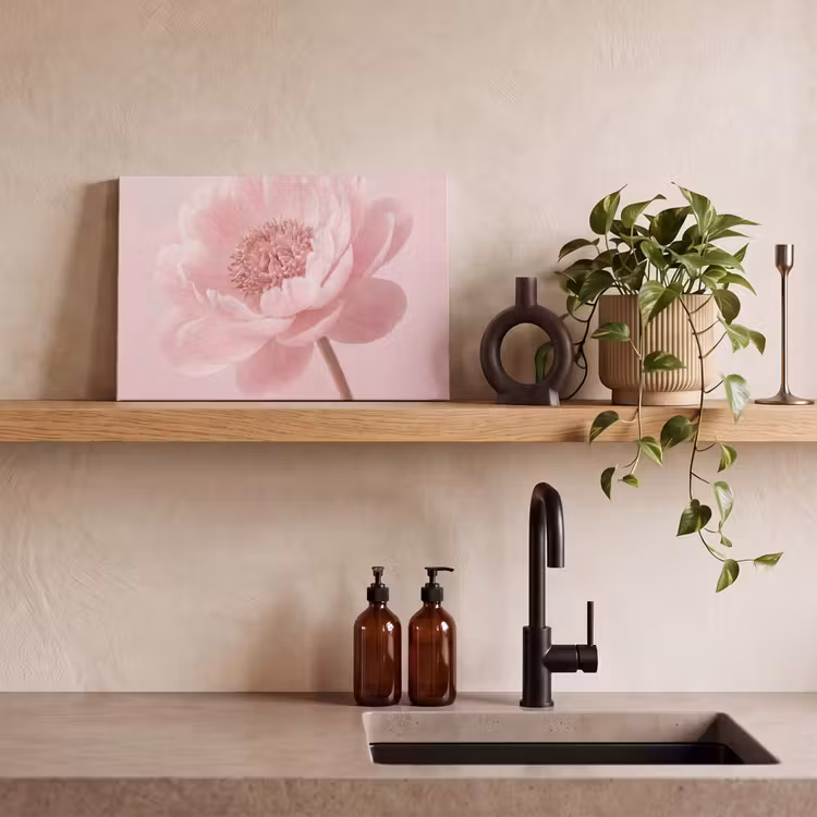 Bloem - Pioenroos - Roze canvas 2cm klein -sfeer3