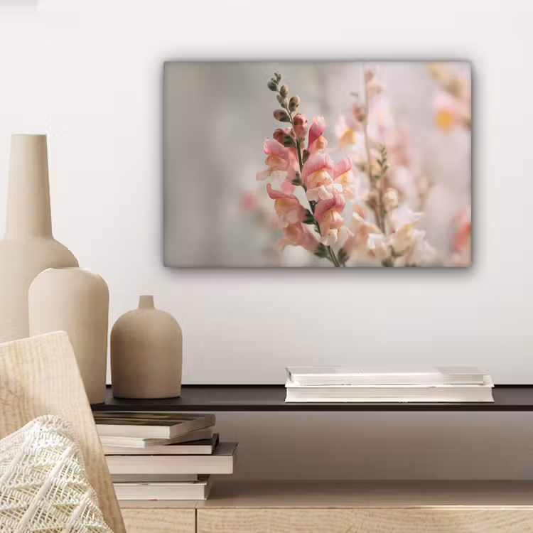 Bloem - Leeuwenbek - Roze - Stengel canvas 2cm klein -sfeer6