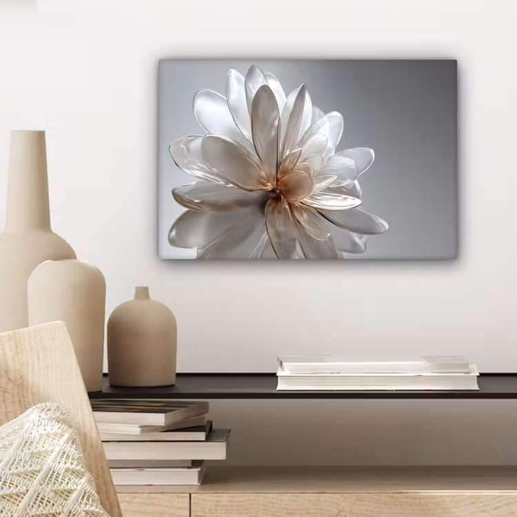Bloem - Wit - Neutraal canvas 2cm klein -sfeer6