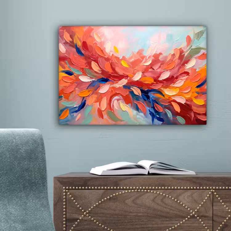 Bloemen - Abstract - Kunst - Modern canvas 2cm klein -sfeer4