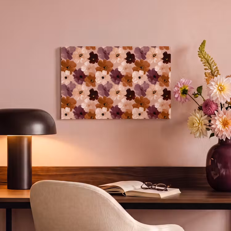 Bloemen - Abstract - Aardetinten canvas 2cm klein 34 -sfeer4