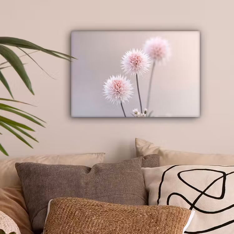 Bloemen - Bollen - Roze canvas 2cm klein -sfeer1