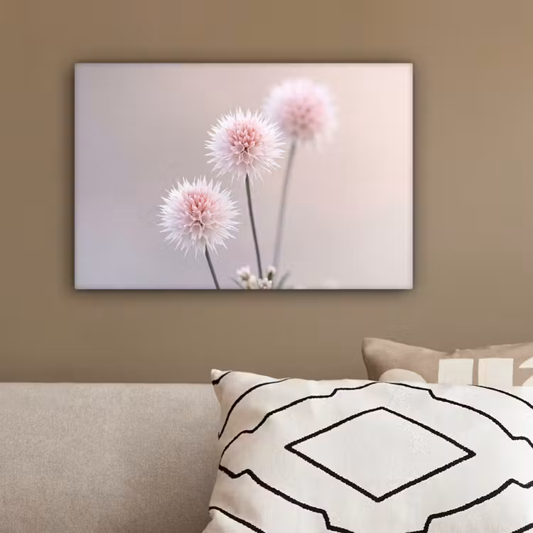 Bloemen - Bollen - Roze canvas 2cm klein -sfeer3