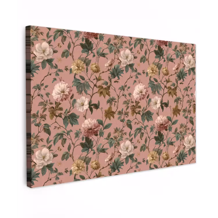 Bloemen - Klassiek - Roze canvas 2cm klein 34 -z3d