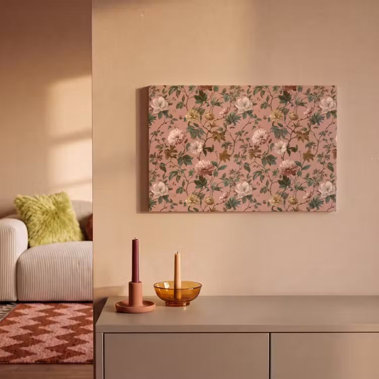 Bloemen - Klassiek - Roze canvas 2cm klein 34 -sfeer1