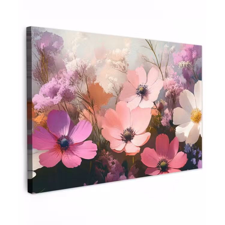Bloemen - Kleurrijk - Bloei canvas 2cm klein -z3d