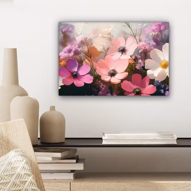 Bloemen - Kleurrijk - Bloei canvas 2cm klein -sfeer6