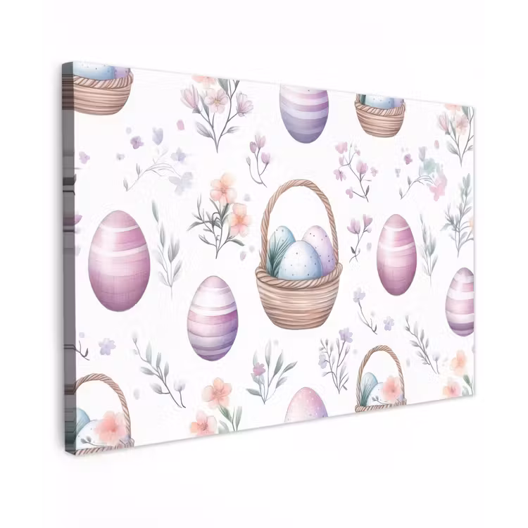 Bloemen - Paaseieren - Patroon canvas 2cm klein -z3d