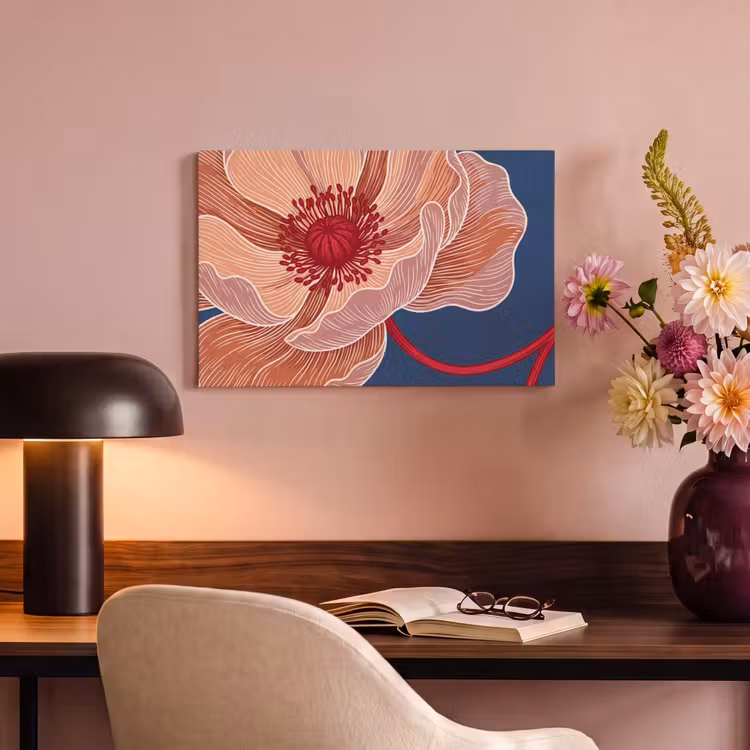 Canvas Print - Flowers - Modern - Abstract - Bloemen - Modern - Abstract canvas 2cm klein