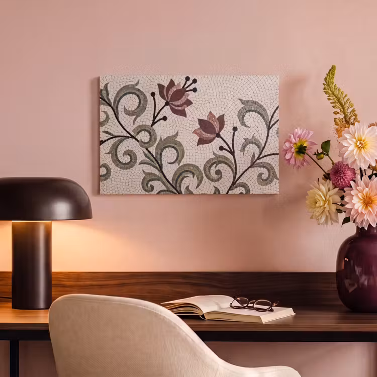Bloemen - Mozaïek - Patroon - Abstract - Groen canvas 2cm klein -sfeer4
