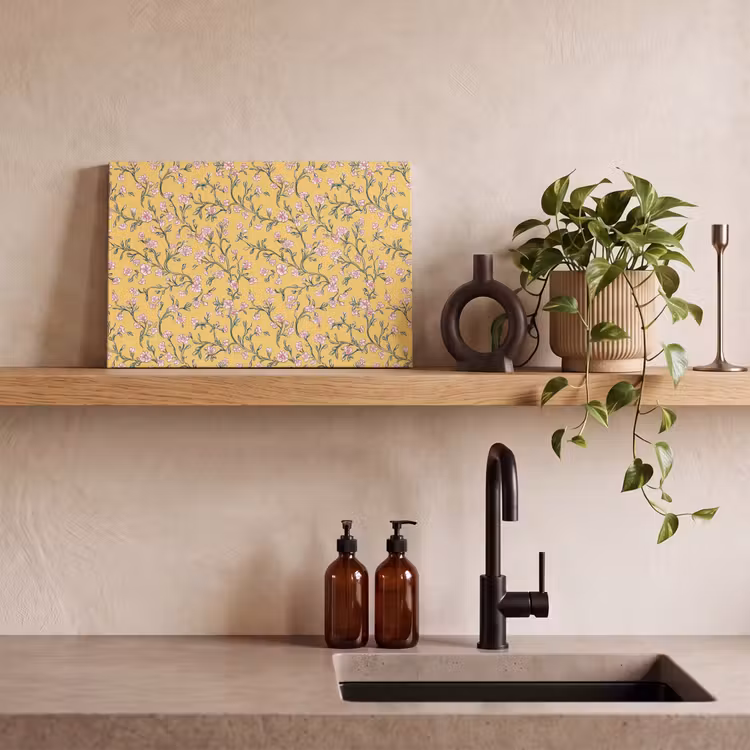Bloemen - Motief - Geel canvas 2cm klein 34 -sfeer3