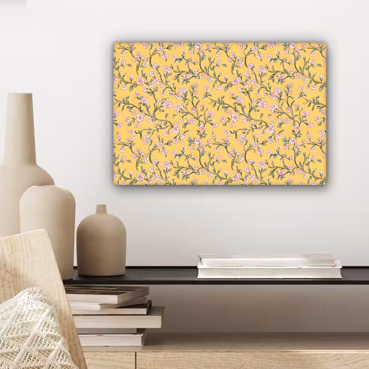 Bloemen - Motief - Geel canvas 2cm klein 34 -sfeer6