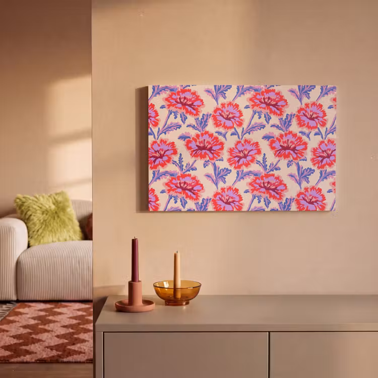 Bloemen - Patroon - Meerkleurig canvas 2cm klein 34 -sfeer1