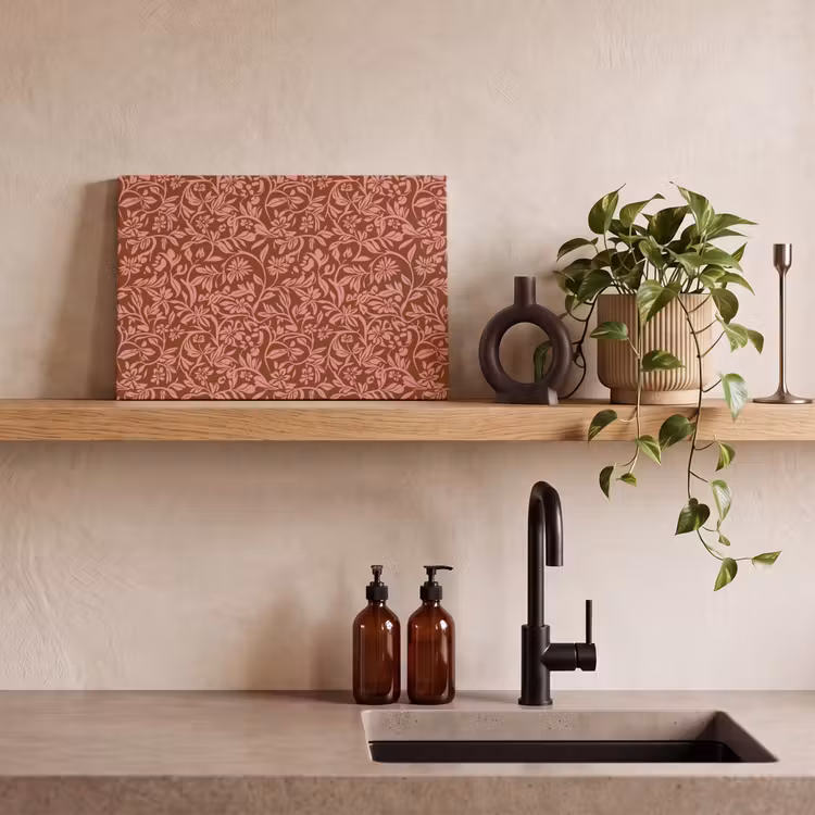 Bloemen - Print - Roze canvas 2cm klein 34 -sfeer3