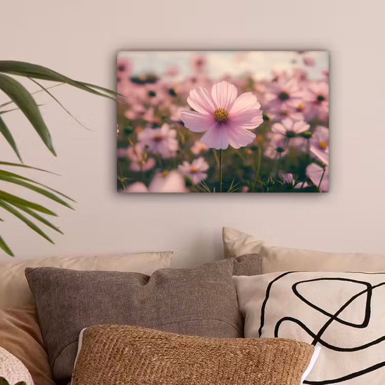 Bloemen - Paars - Wazig canvas 2cm klein -sfeer1