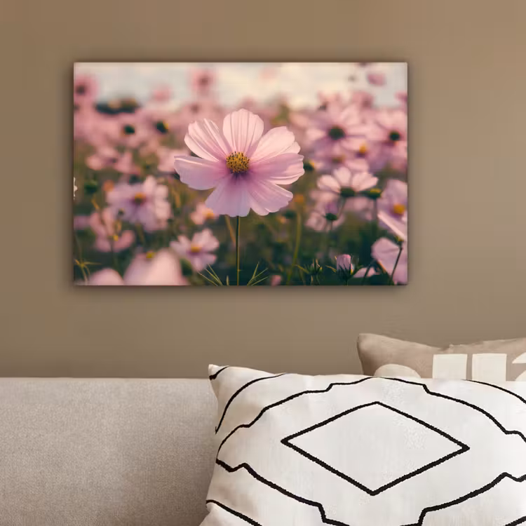 Bloemen - Paars - Wazig canvas 2cm klein -sfeer3