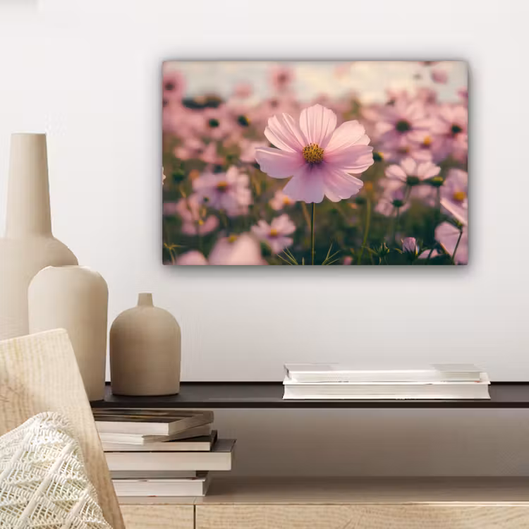 Bloemen - Paars - Wazig canvas 2cm klein -sfeer6