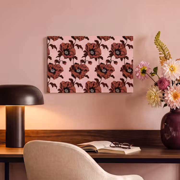 Bloemen - Retro - Rood canvas 2cm klein 34 -sfeer4