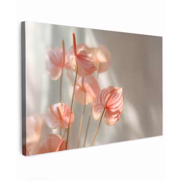 Bloemen - Stelen - Roze - Schaduw canvas 2cm klein -z3d