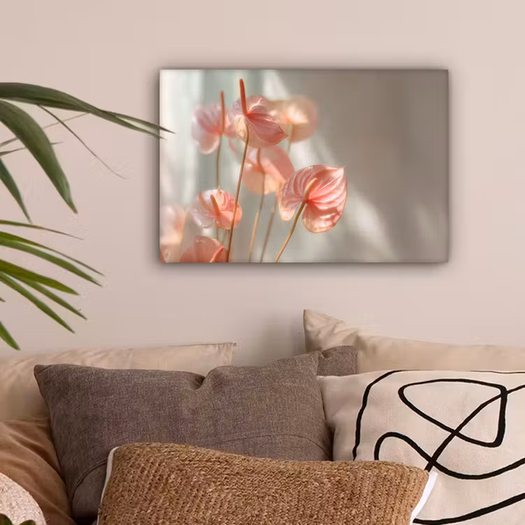 Bloemen - Stelen - Roze - Schaduw canvas 2cm klein -sfeer1