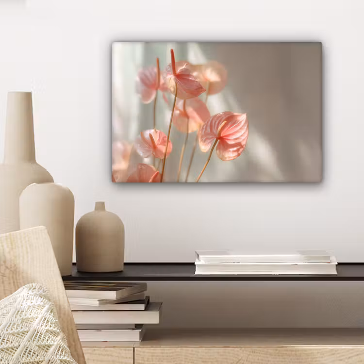 Bloemen - Stelen - Roze - Schaduw canvas 2cm klein -sfeer6