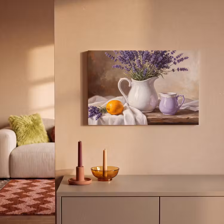 Canvas Print - Flowers - Still Life - Purple - Bloemen - Stilleven - Paars canvas 2cm klein