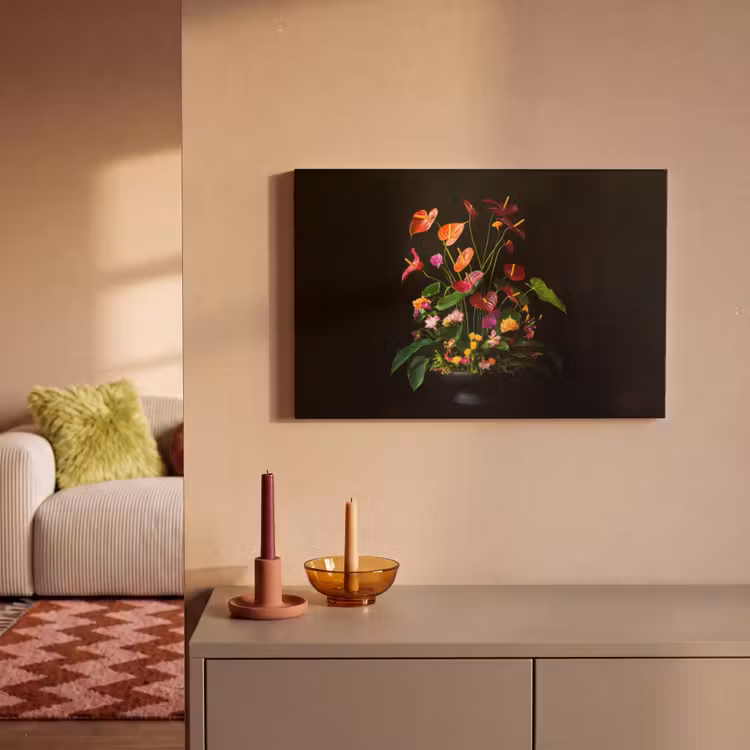 Bloemen - Vaas - Kleurrijk canvas 2cm klein -sfeer1