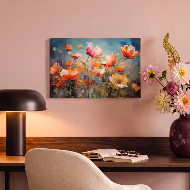 Bloemen - Watercolor - Kunst - Botanisch - Natuur canvas 2cm klein -sfeer4