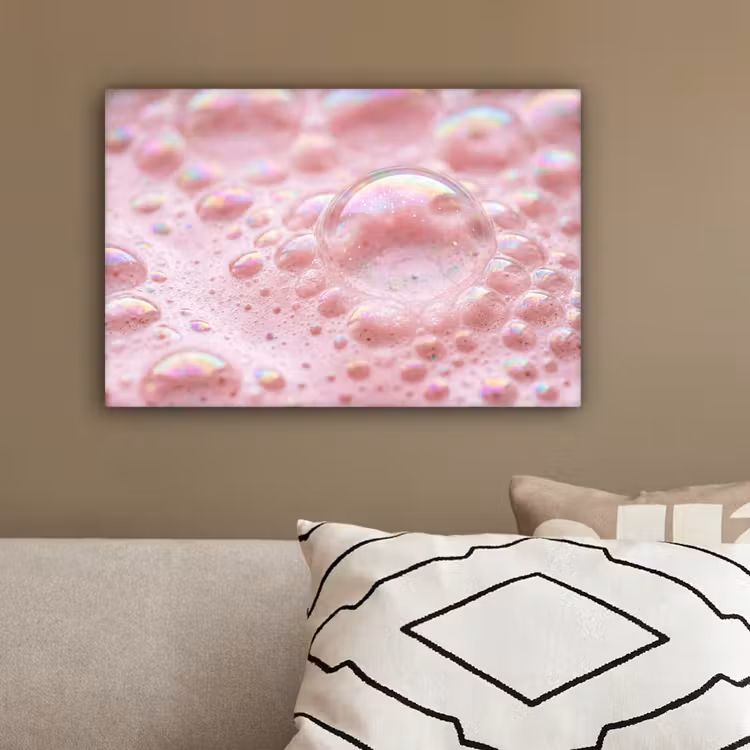Schuim - Structuur - Roze canvas 2cm klein -sfeer3