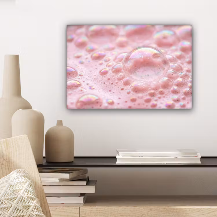 Schuim - Structuur - Roze canvas 2cm klein -sfeer6