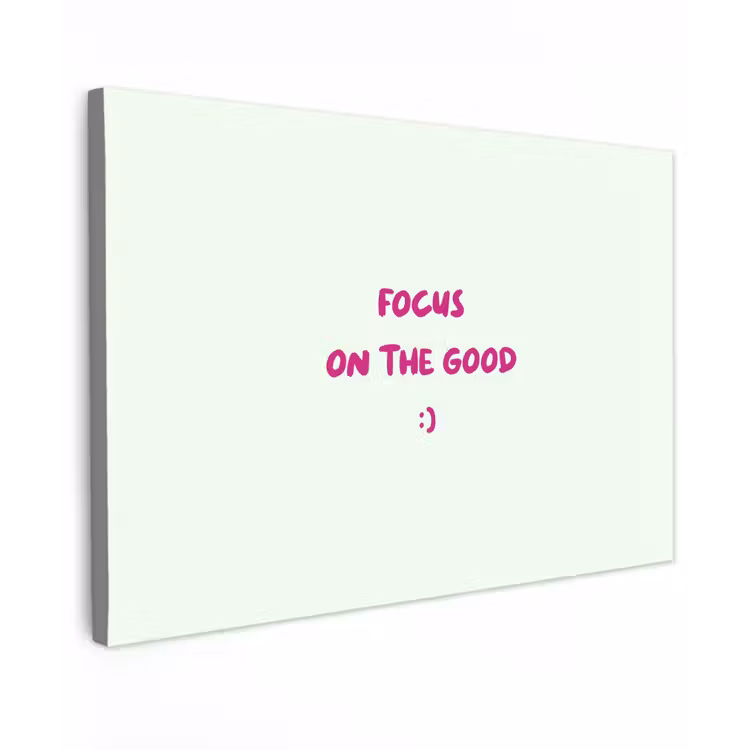 Focus - Beige - Roze - Smiley canvas 2cm klein -z3d