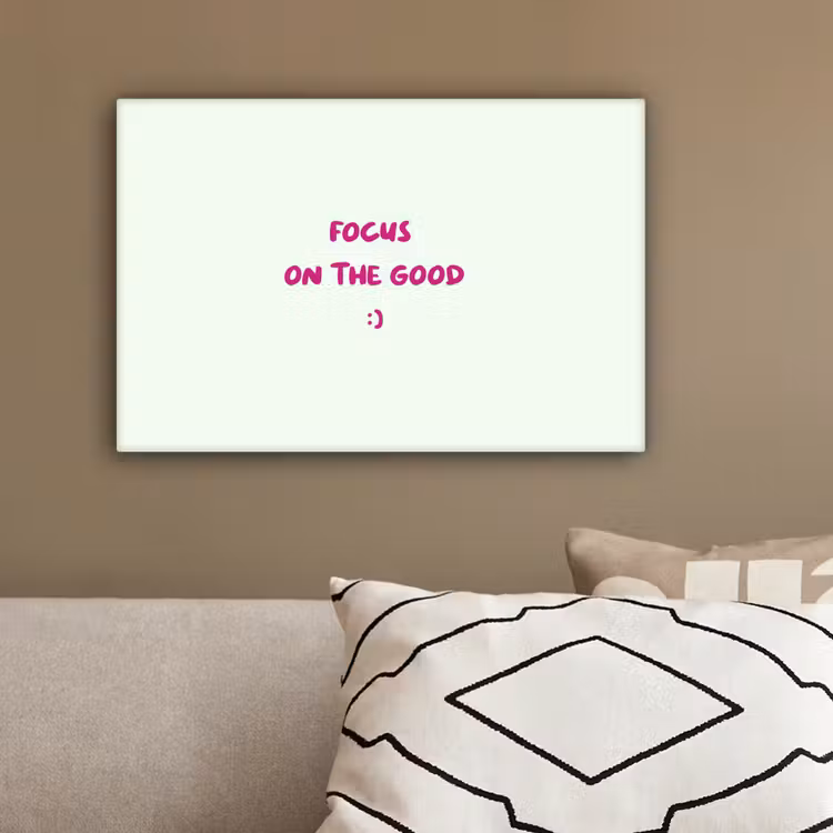 Focus - Beige - Roze - Smiley canvas 2cm klein -sfeer3