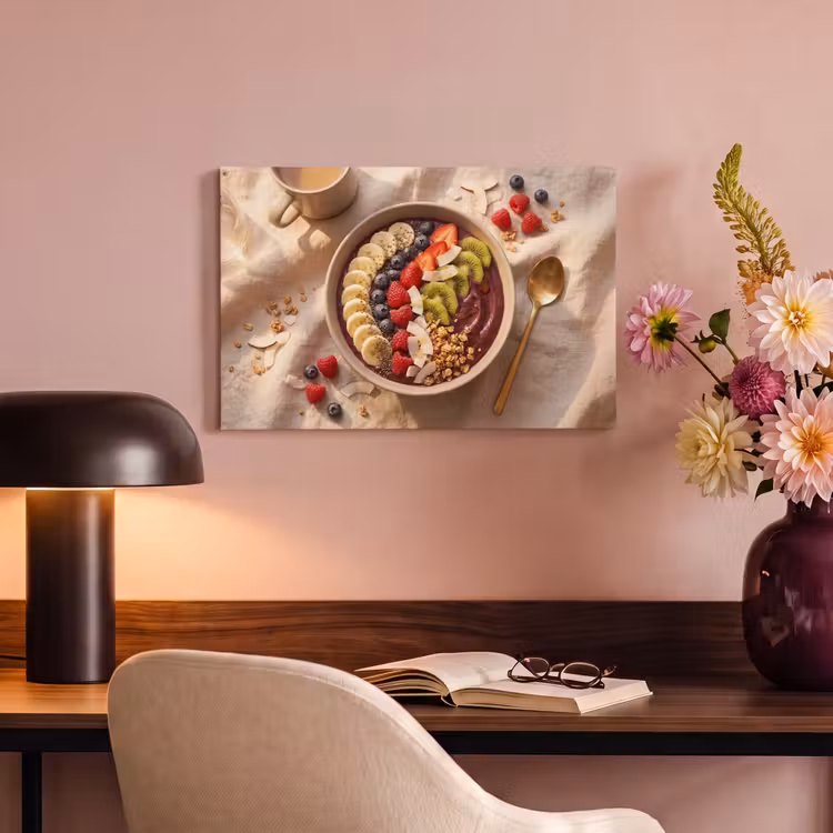 Eten - Ontbijtkom - Fruit - Gezond - Kleurrijk canvas 2cm klein -sfeer4