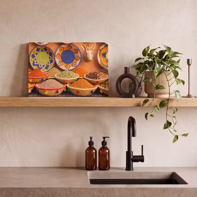 Canvas Print - Food - Colorful - Culture - Eten - Kleurrijk - Cultuur canvas 2cm klein