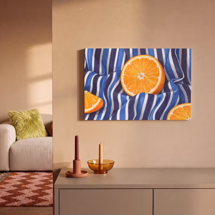 Canvas Print - Food - Fruit - Orange - Eten - Fruit - Oranje canvas 2cm klein