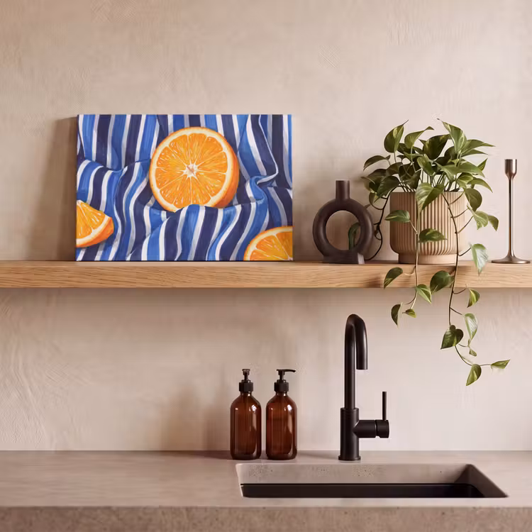 Canvas Print - Food - Fruit - Orange - Eten - Fruit - Oranje canvas 2cm klein