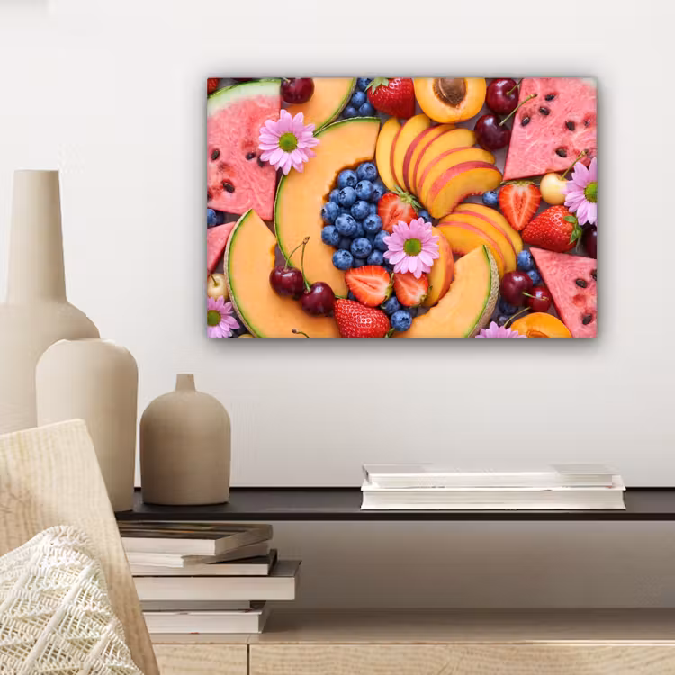 Eten - Fruit - Zomer - Kleurrijk canvas 2cm klein -sfeer6